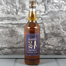 Load image into Gallery viewer, Happy 21st Birthday Single Bottle With A Personalised Label Printed
