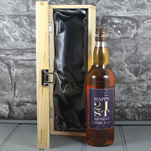 Load image into Gallery viewer, Happy 21st Birthday Single Wooden Box and Personalised Whisky Bottle
