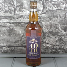 Load image into Gallery viewer, Happy 40th Birthday Single Bottle With A Personalised Label Printed
