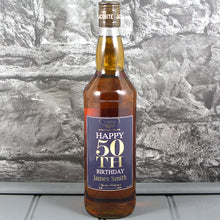 Load image into Gallery viewer, Happy 50th Birthday Single Bottle With A Personalised Label Printed
