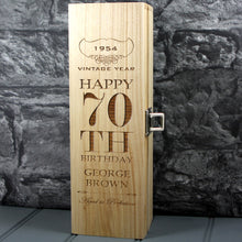 Load image into Gallery viewer, Happy 70th Birthday Single Wood Box
