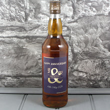 Load image into Gallery viewer, Happy Anniversary Single Bottle With A Personalised Label Printed
