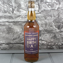 Load image into Gallery viewer, Happy Birthday Single Bottle With A Personalised Label Printed
