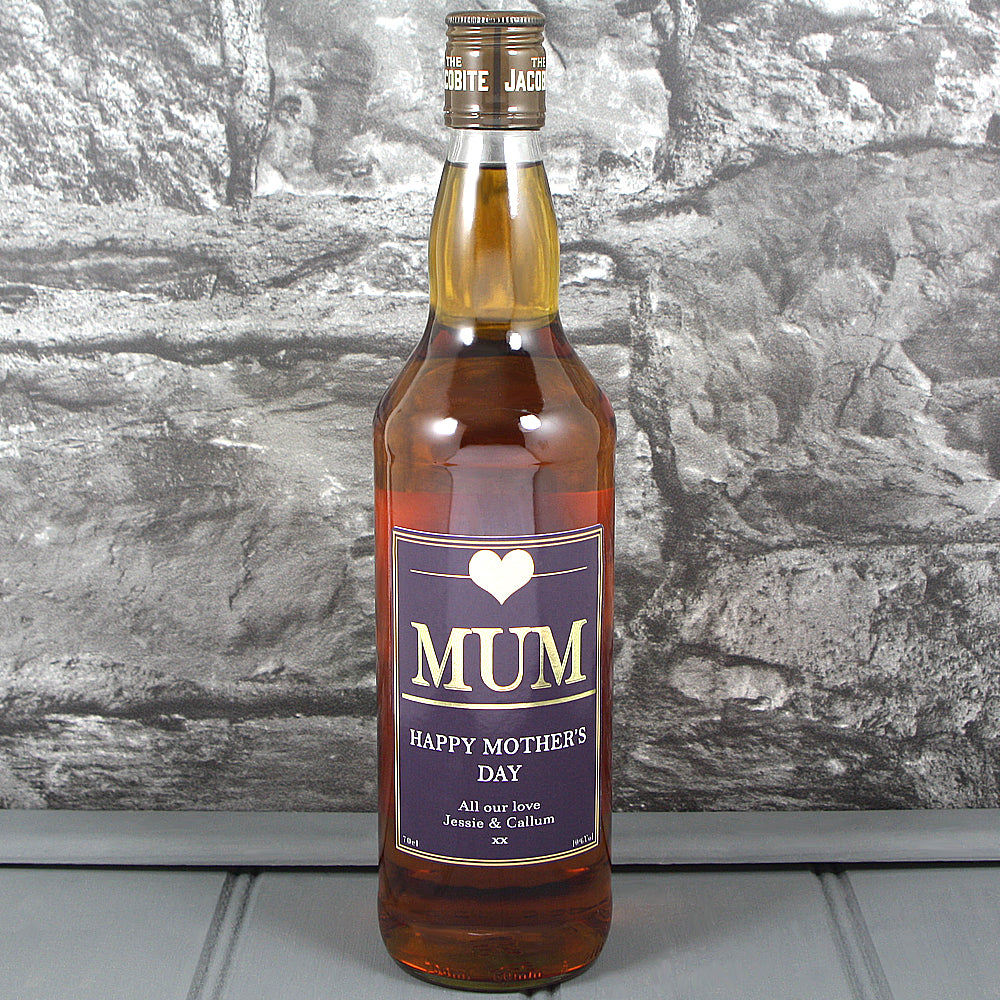 Mothers Day Single Bottle With A Personalised Label Printed